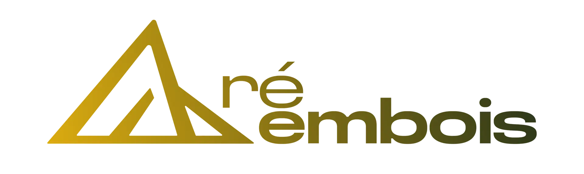logo réembois avec un dégradé jaune - vert foncé